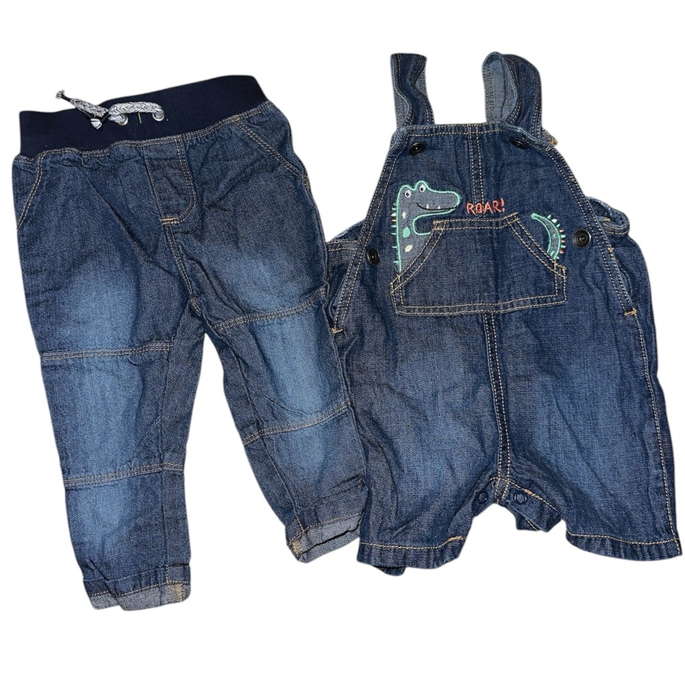 Kids Denim Overalls and Pants Set